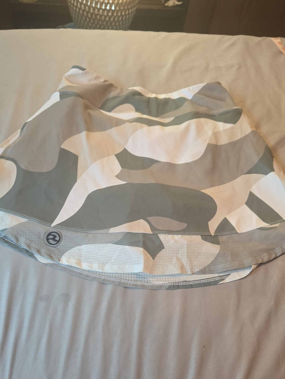 Lululemon Gray & White Camouflage Skater Skirt